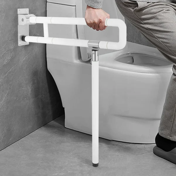 Toilet Grab Bar 23.6 Inch Foldable Stainless for Seniors Elderly Bathroom