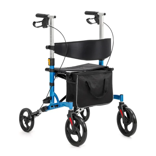 Rollator Walkers for Seniors with Seat,Folding Walker with Comfort Handle/Dual Braking System/Thick Backrest/4 Wheels