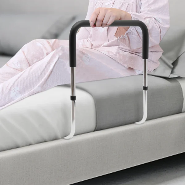 Bed Rail - Bedside Fall Prevent Grab Bar for Seniors - Height Adjustable Bed Assist Rail Fits King Queen Twin Single BEd